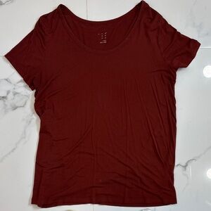 a new day Women's Dark Red Short Sleeve Tee